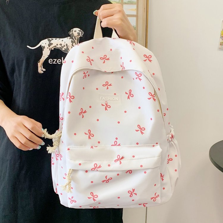 新款ins日系少女学院风蝴蝶結韩版原宿风大容量可愛学生书包