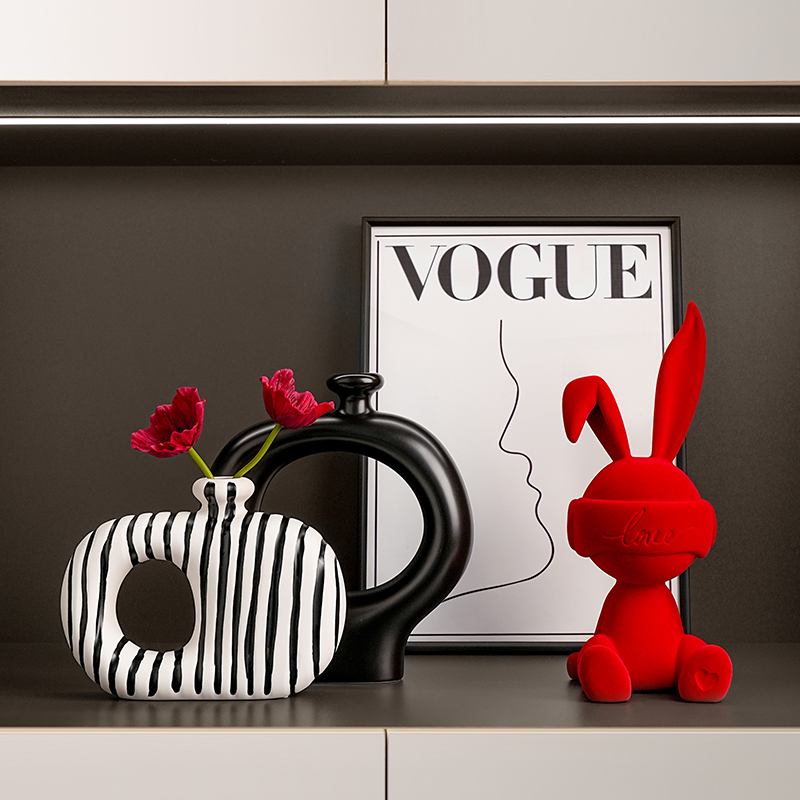 贝汉美入户玄关装饰花瓶轻奢高级客厅电视柜家居摆件乔迁新居礼品