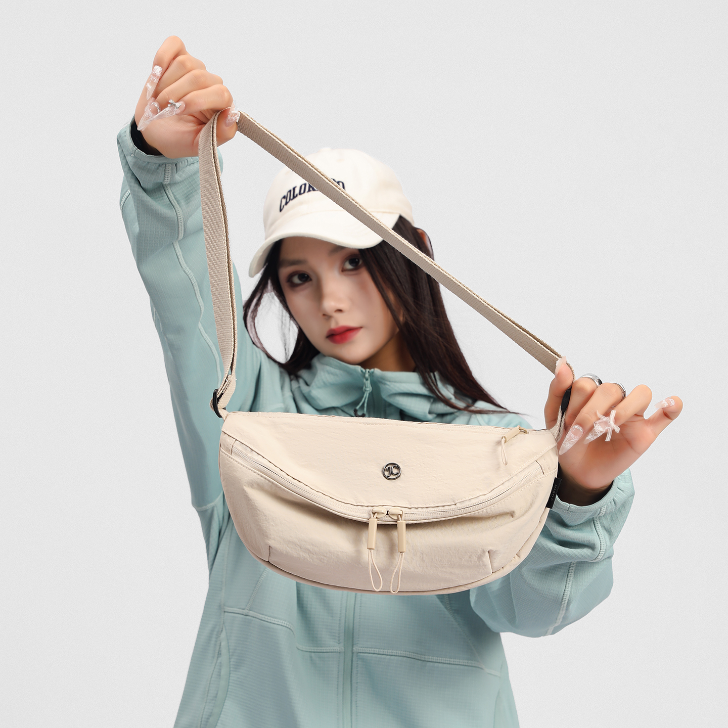 (聚驰优选）新款时尚百搭潮流大容量单肩斜挎胸包饺子包