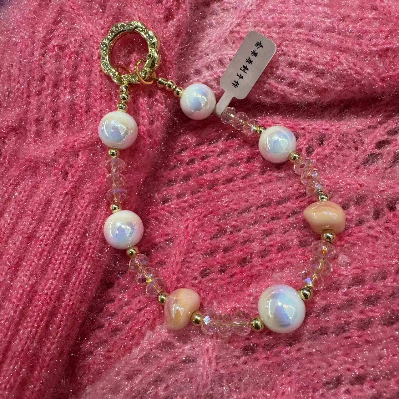 MissCandy手作原创设计手机链条小翅膀双耳链条短款个性