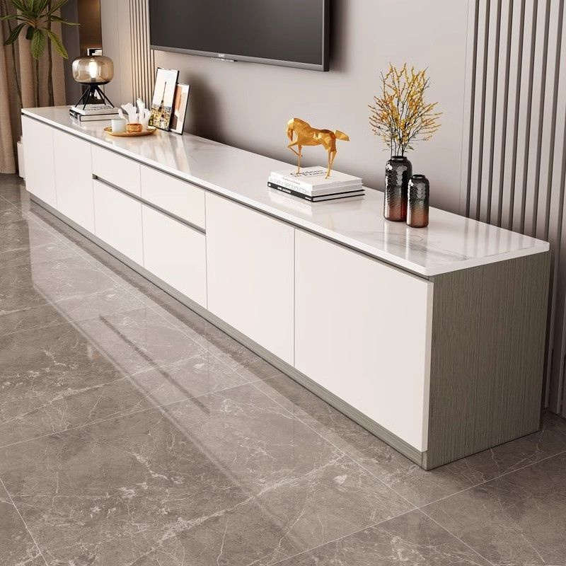 电视柜落地客厅现代简约收纳储物柜一体实木岩板2025新款电视机柜