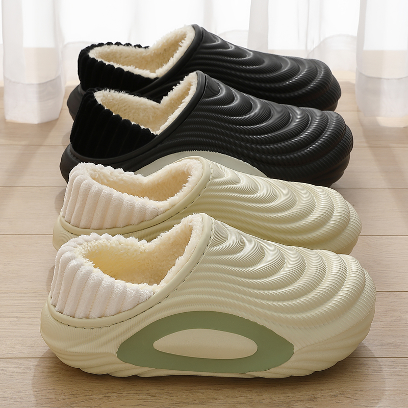 防水棉拖鞋女士包跟冬季可外穿2025新款保暖厚底居家毛绒棉鞋
