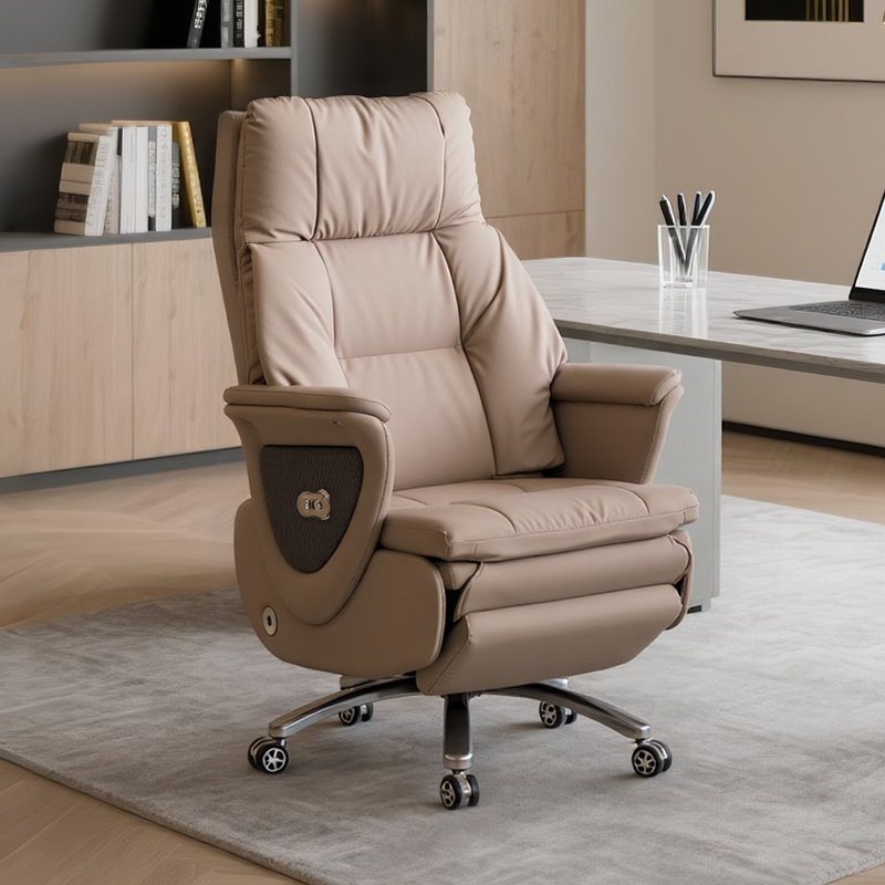 bogese伯格森按摩老板椅可躺真皮办公椅人体工学椅