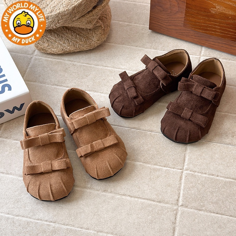 小黄鸭女童勃肯鞋皮鞋2025秋季儿童鞋子女孩公主鞋豆豆鞋玛丽珍