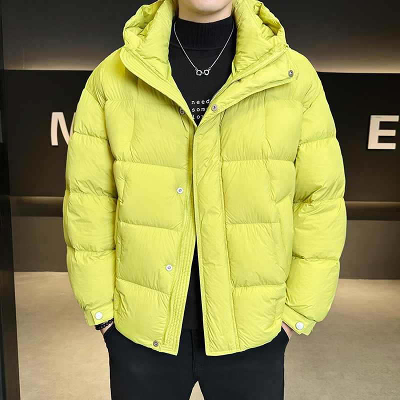 CATIA SELI韩版休闲白鸭绒羽绒服男士冬季新款高级感宽松连帽外套