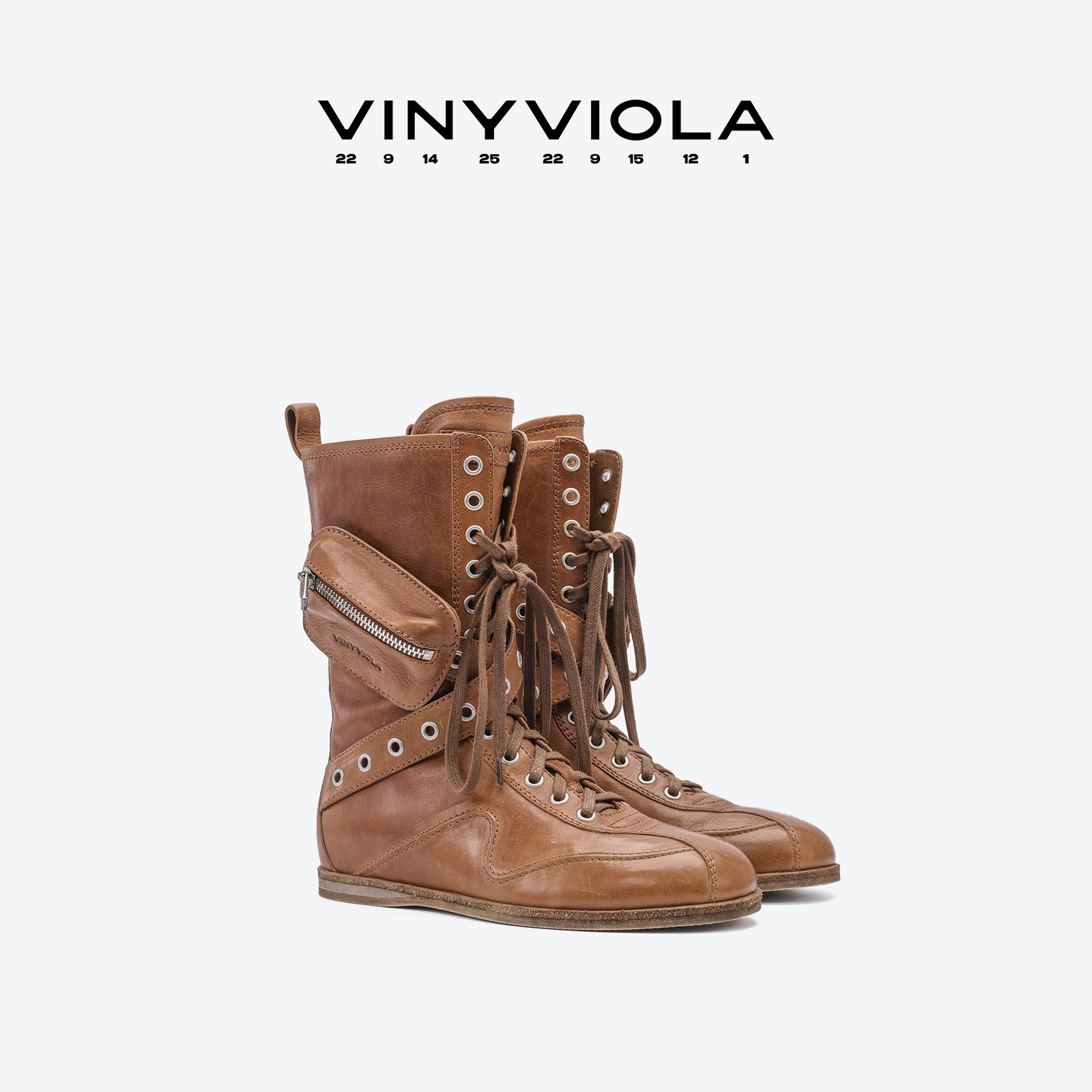 VINYVIOLA25秋冬新品时装口袋拳击靴