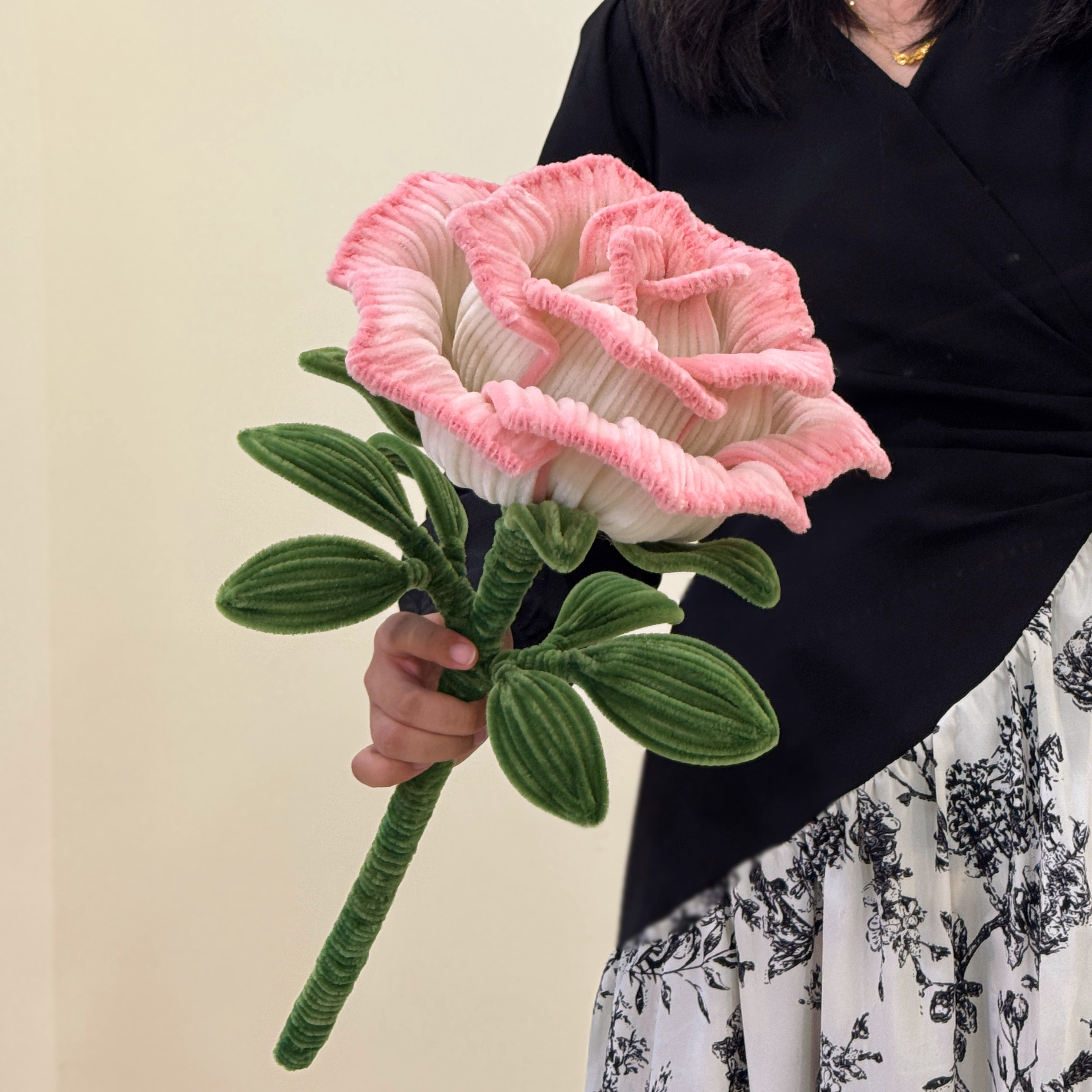 超大巨型艾莎玫瑰花加密扭扭棒diy材料包自制永生花七夕节日礼物