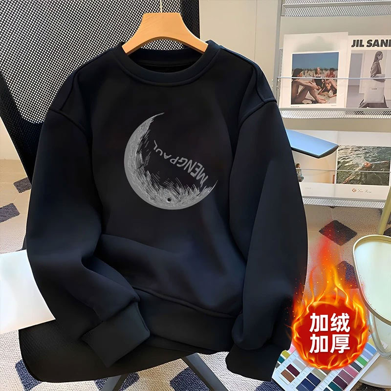 啄木鸟男士宽松卫衣秋冬季男冬新款上衣印花长袖男生青少年卫衣