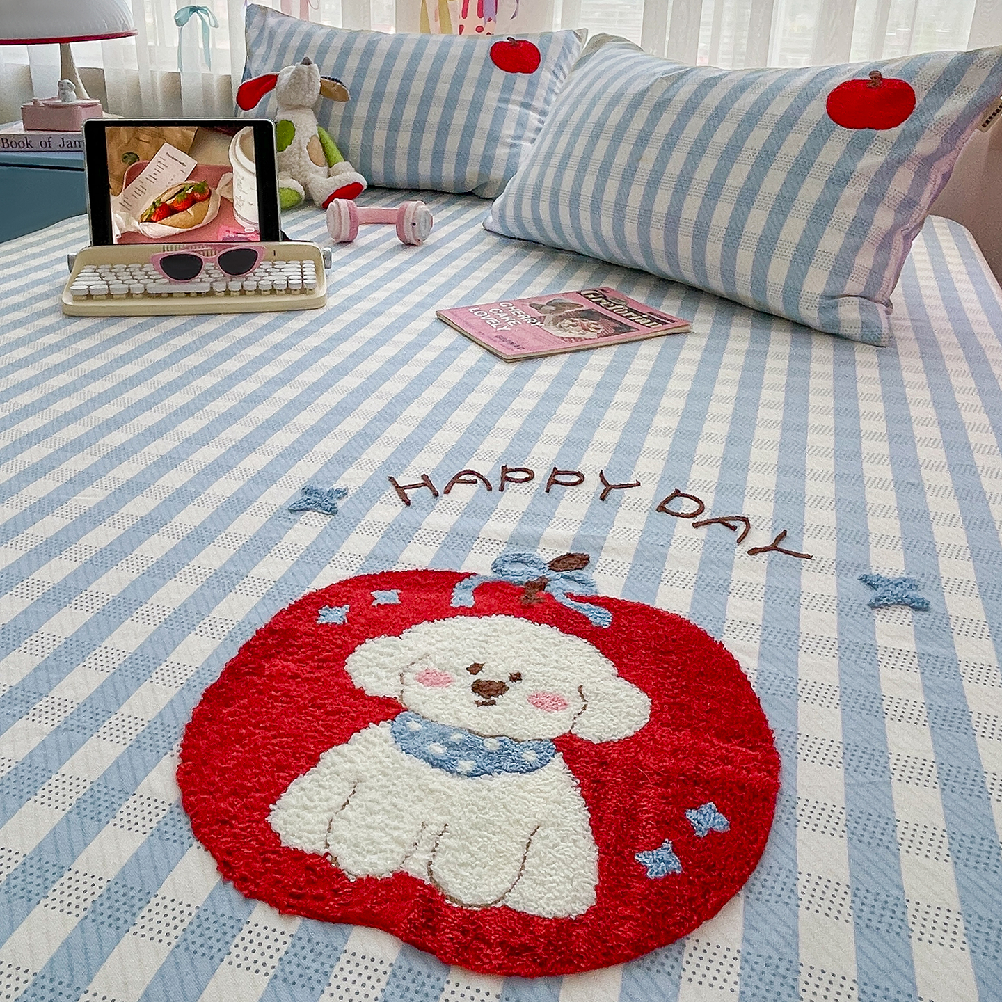 A类加厚纯棉老粗布床单单件100全棉毛巾绣儿童单人被单棉麻床笠罩