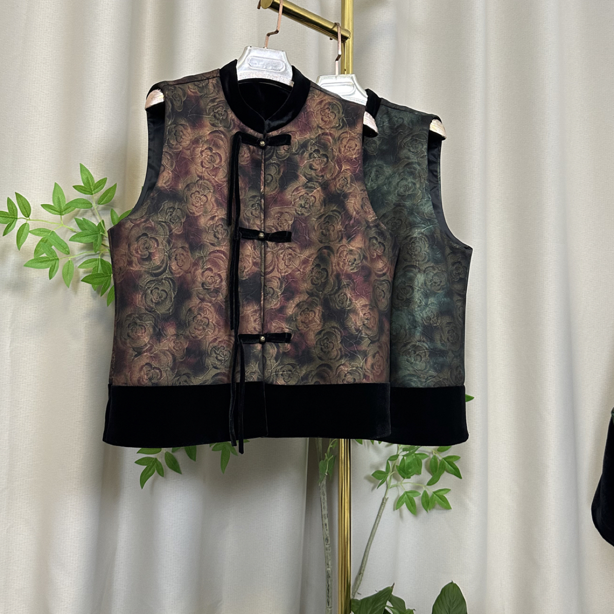 JR8878新款休闲国风新中式中老年妈妈装复古国风马甲