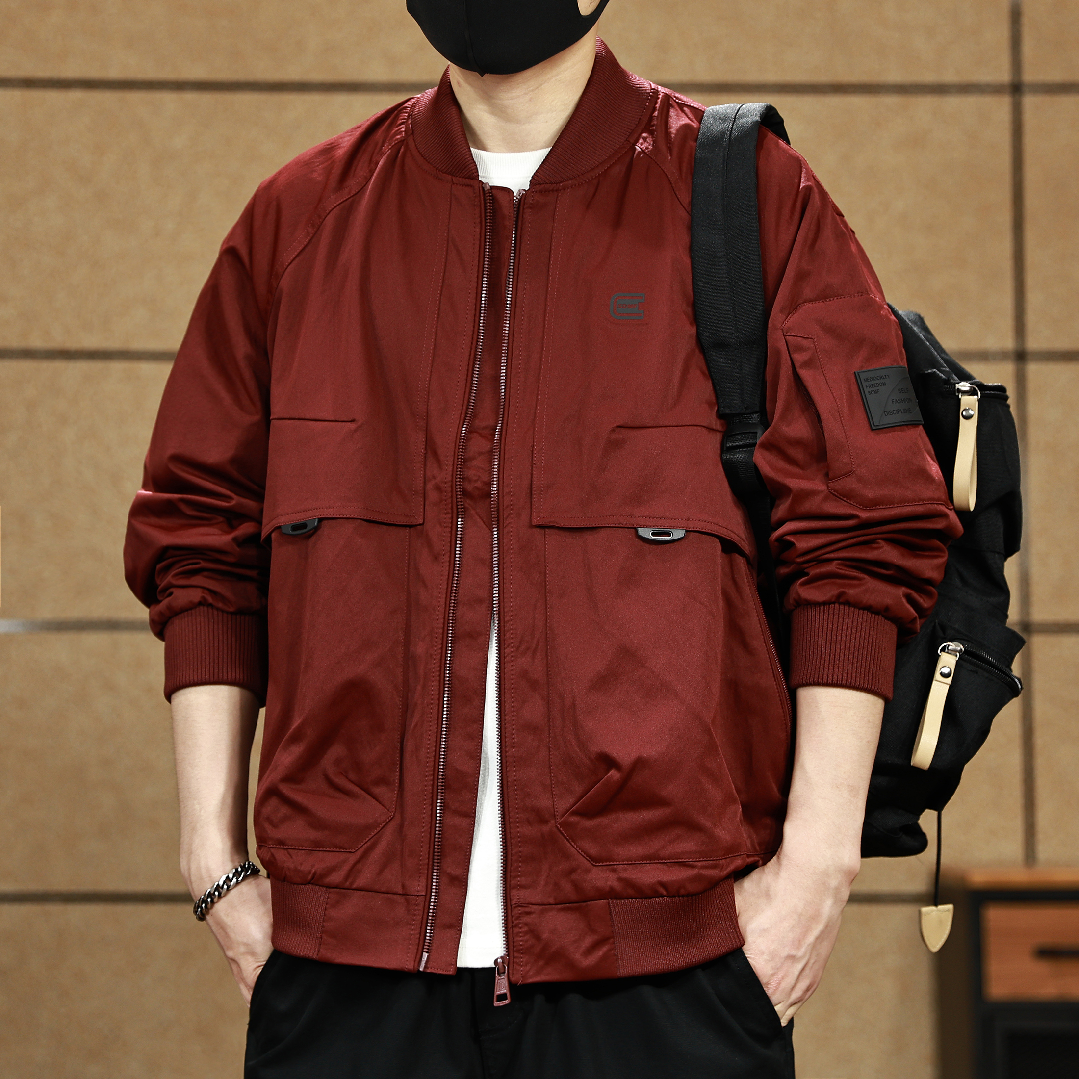 棒球服外套男士秋季2025新款潮牌宽松休闲飞行员夹克秋装工装上衣