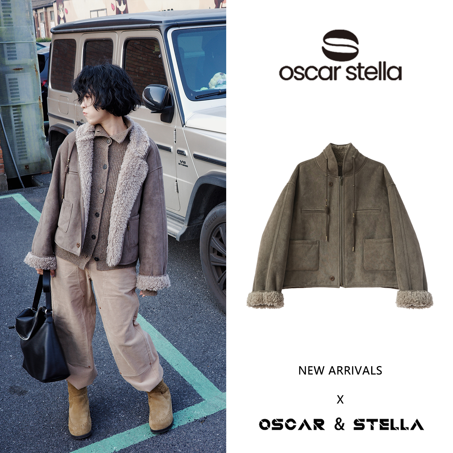 OSCAR&STELLA【悠米】立领游牧风短外套宽松短款外套女12-1858