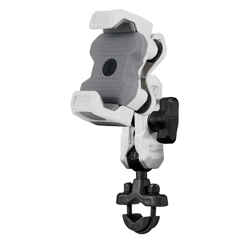 五匹osopro摩托车手机支架电动车导航纵横灰支架减震防盗无线充电