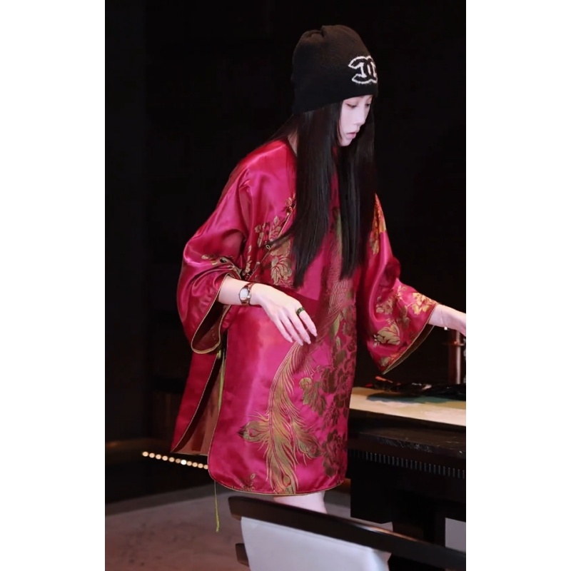 新中式国风女装知性风上衣2025早秋新款老钱风松弛感唐装印花衬衫
