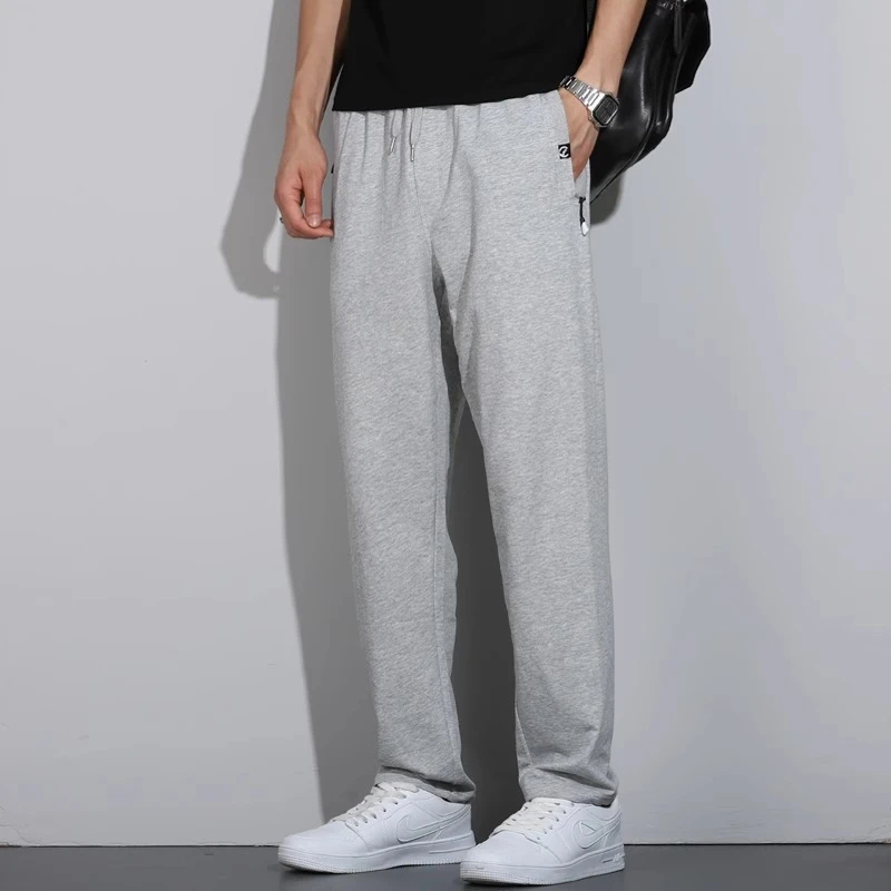 仓石一树秋季薄款直筒休闲裤百搭简约散口卫裤宽松简约男装运动裤