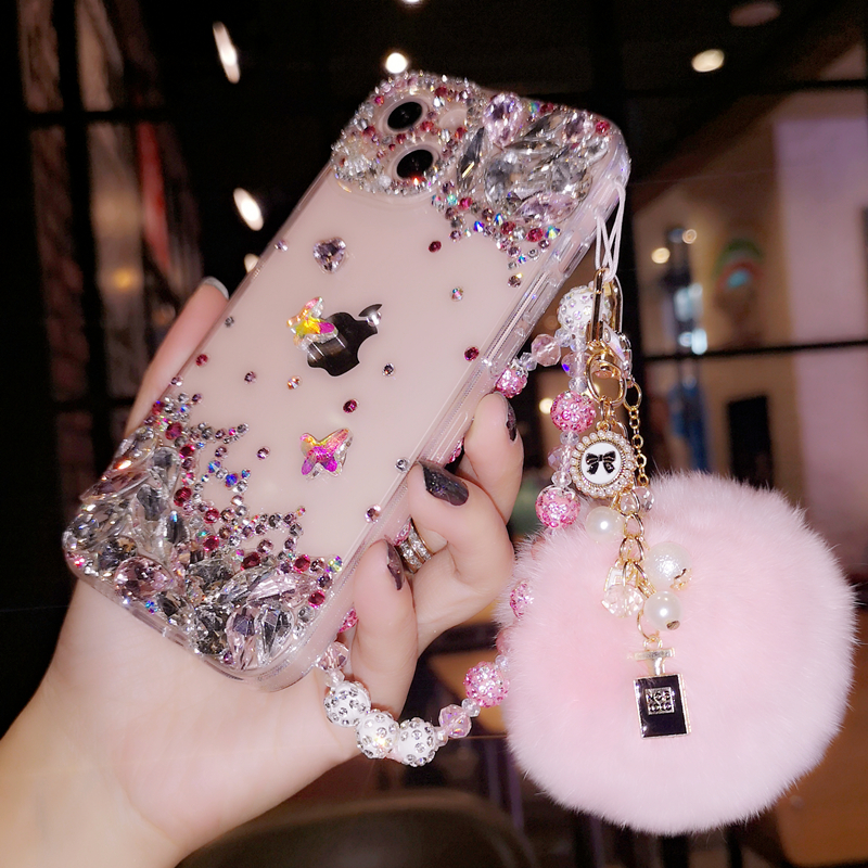 适用于iPhone16pro max苹果14手机壳Xs水钻 简约透明15plus保护套