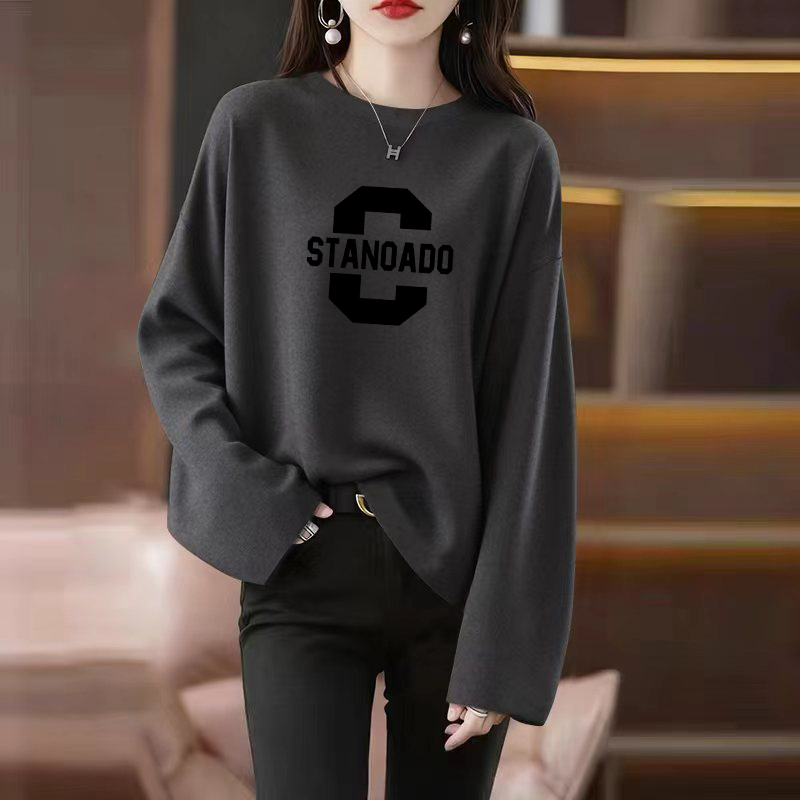 欧货内搭宽松显瘦上衣保暖长袖T恤气质百搭高级感德绒打底衫秋冬