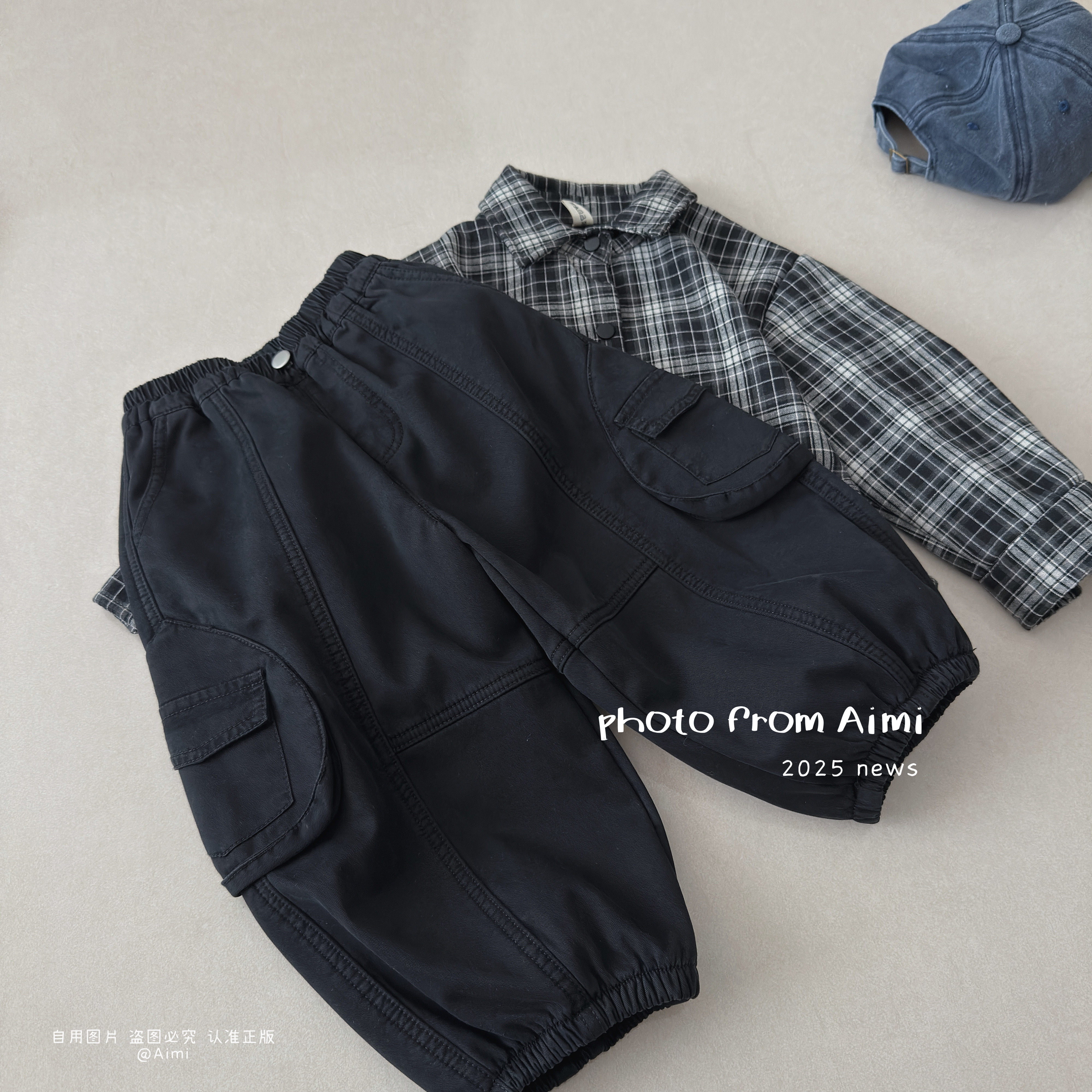 儿童加绒工装裤纯棉百搭立体袋洋气长裤潮酷风儿童休闲裤加绒厚款