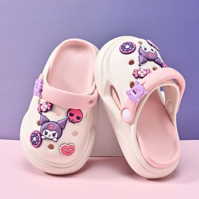 库洛米儿童洞洞鞋女童拖鞋夏季新款室内防滑外穿宝宝中大童沙滩鞋