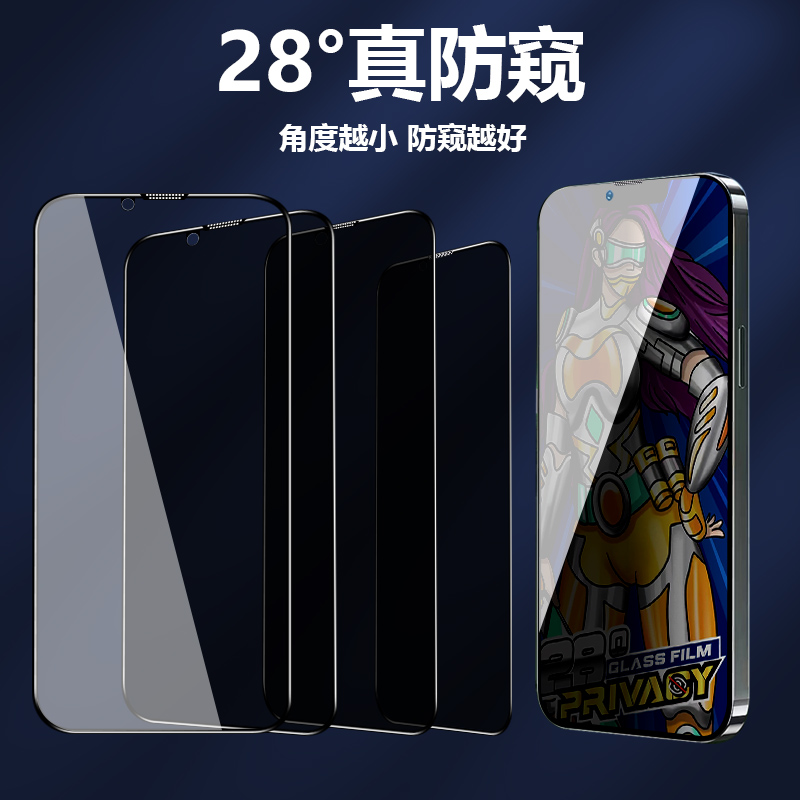 苹果超清防窥钢化膜iphone14151617全包防摔防偷窥增透手机保护膜