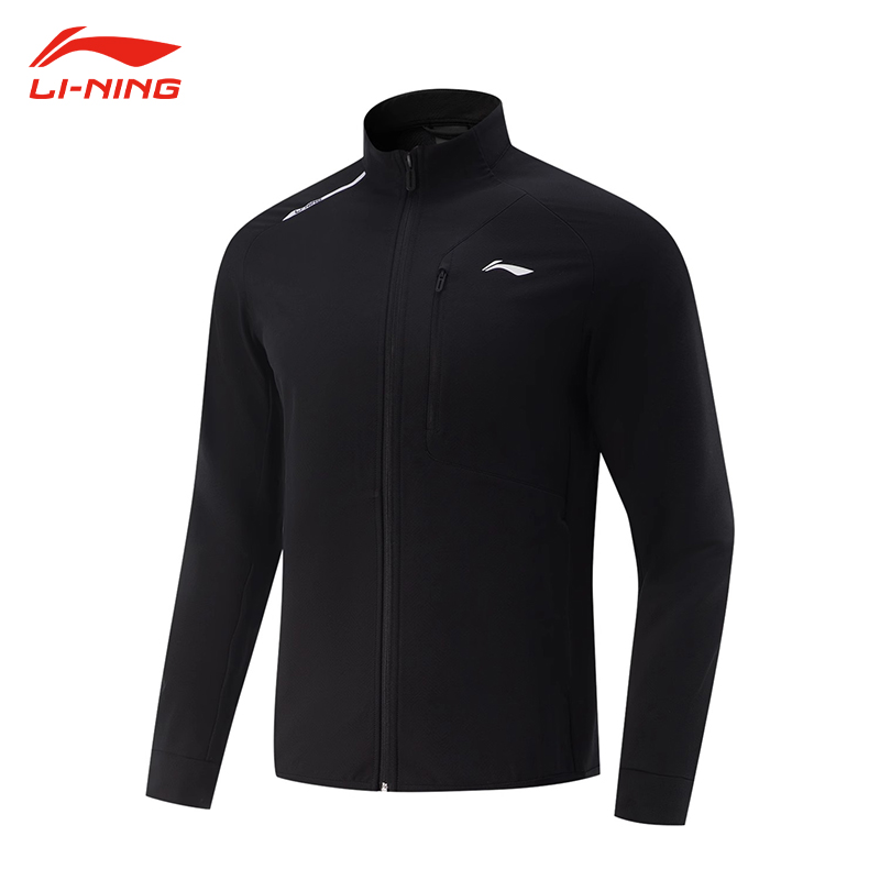 李宁秋季新款男女同款长袖速干外套保暖柔软亲肤舒适跑步运动风衣