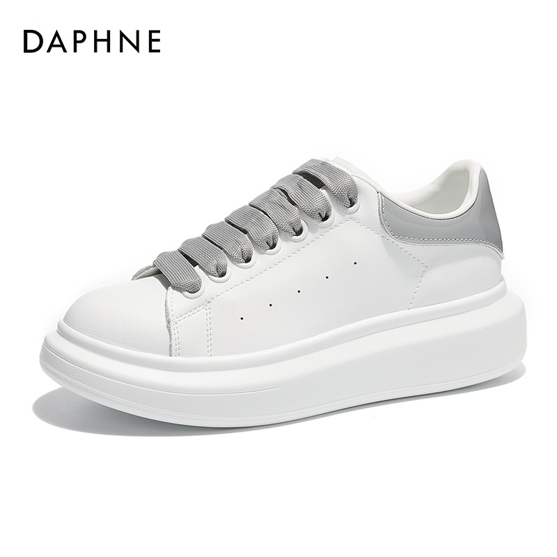 Daphne/达芙妮琥珀流光风小白鞋女款2025秋冬新款增高爆款女鞋