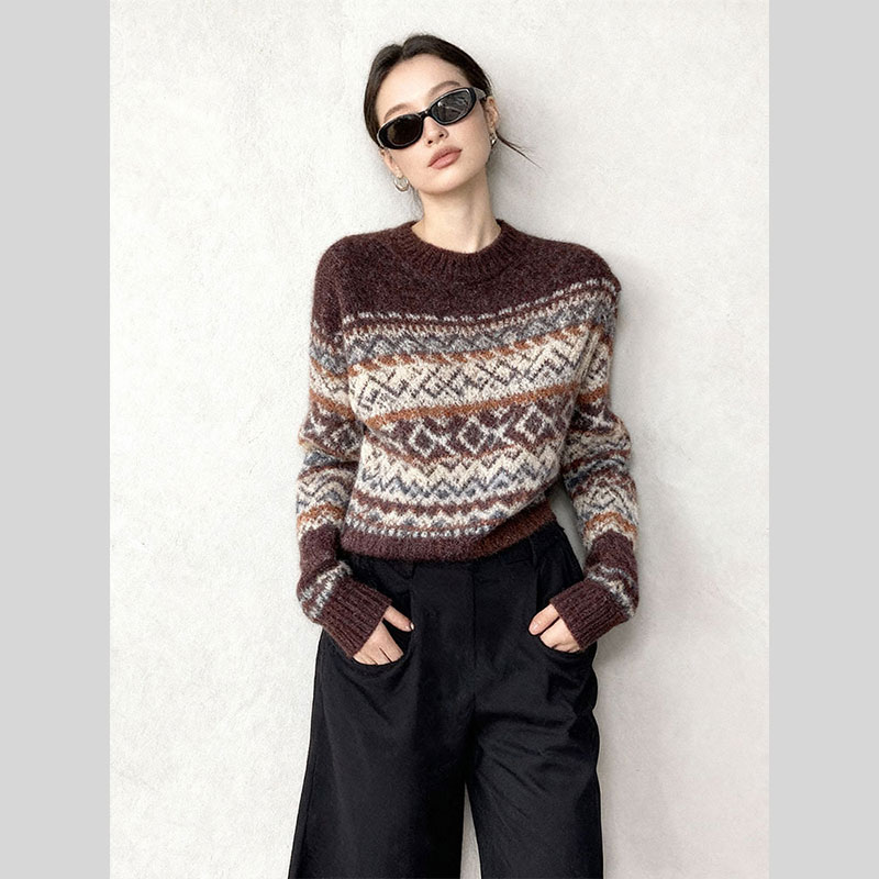 2025年秋季新款独特漂亮高级感chic日系温柔风宽松慵懒软糯毛衣女