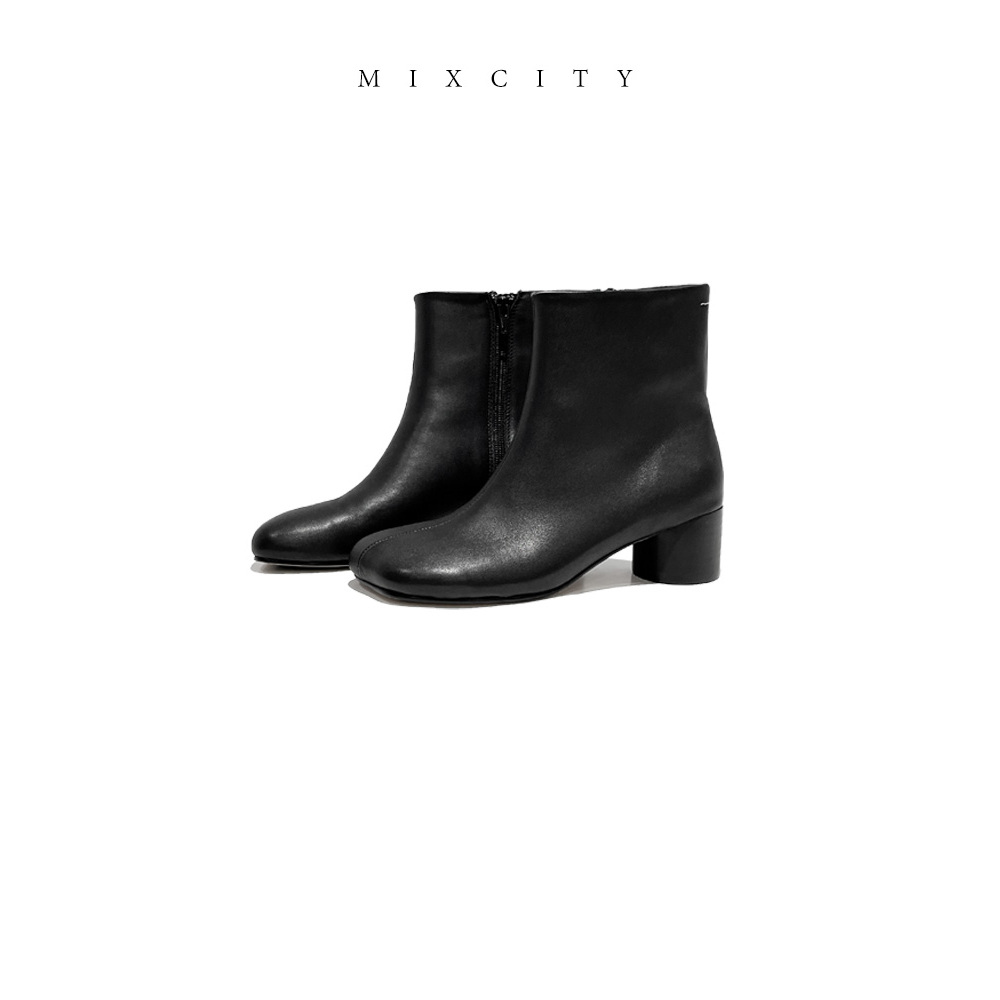 【MIXCITY亚楠家】小众设计真皮大底软皮芒果头切尔西短靴8870