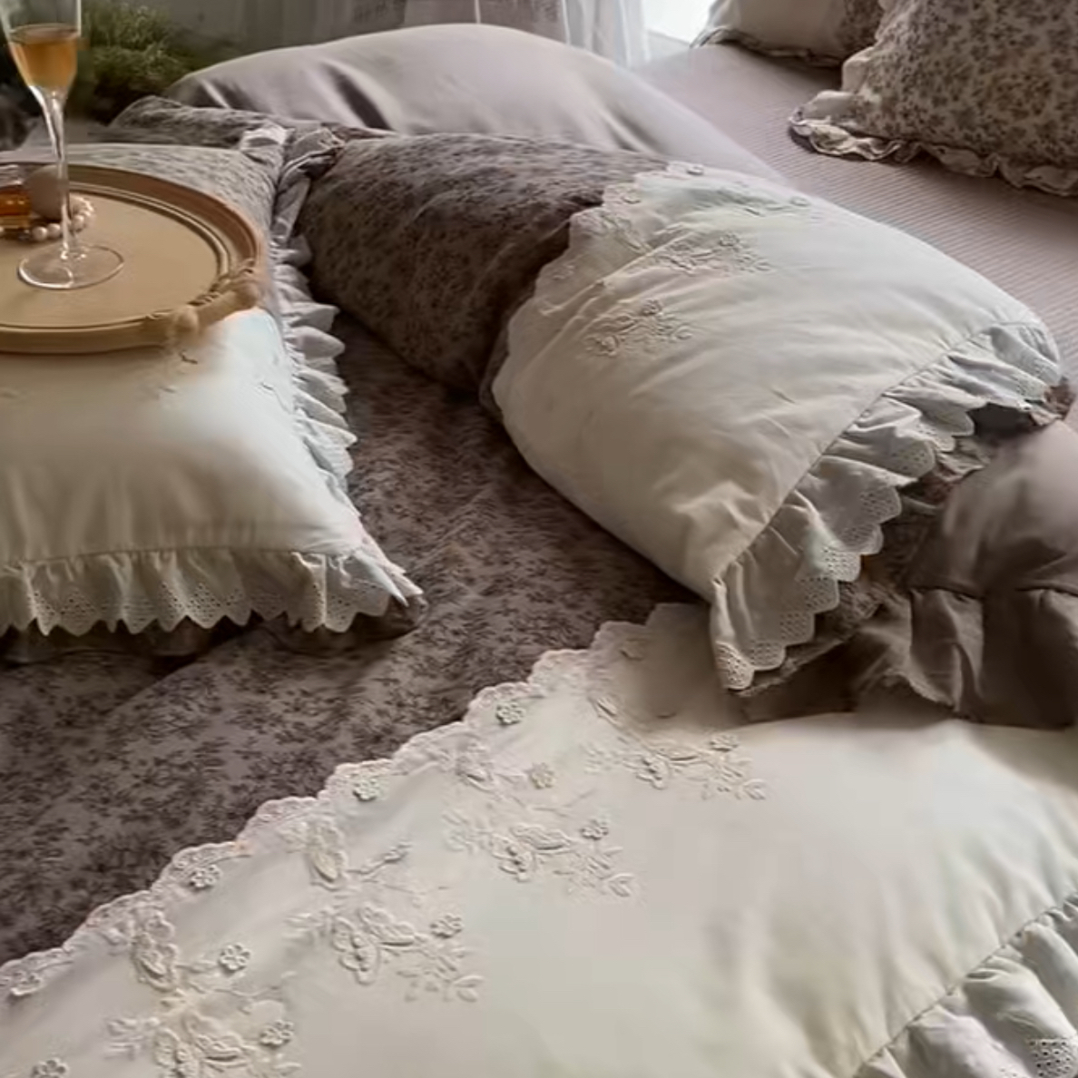 纯棉纱布多功能被子床盖枕套四件套简约时尚大气贴身超舒适透气