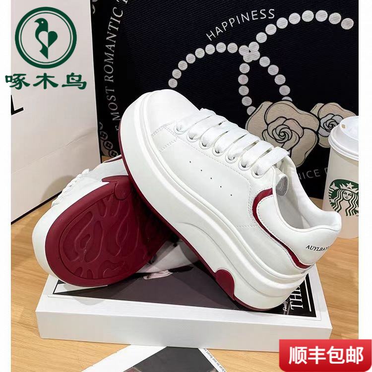 啄木鸟增高2025新款休闲春板鞋运动鞋百搭厚底