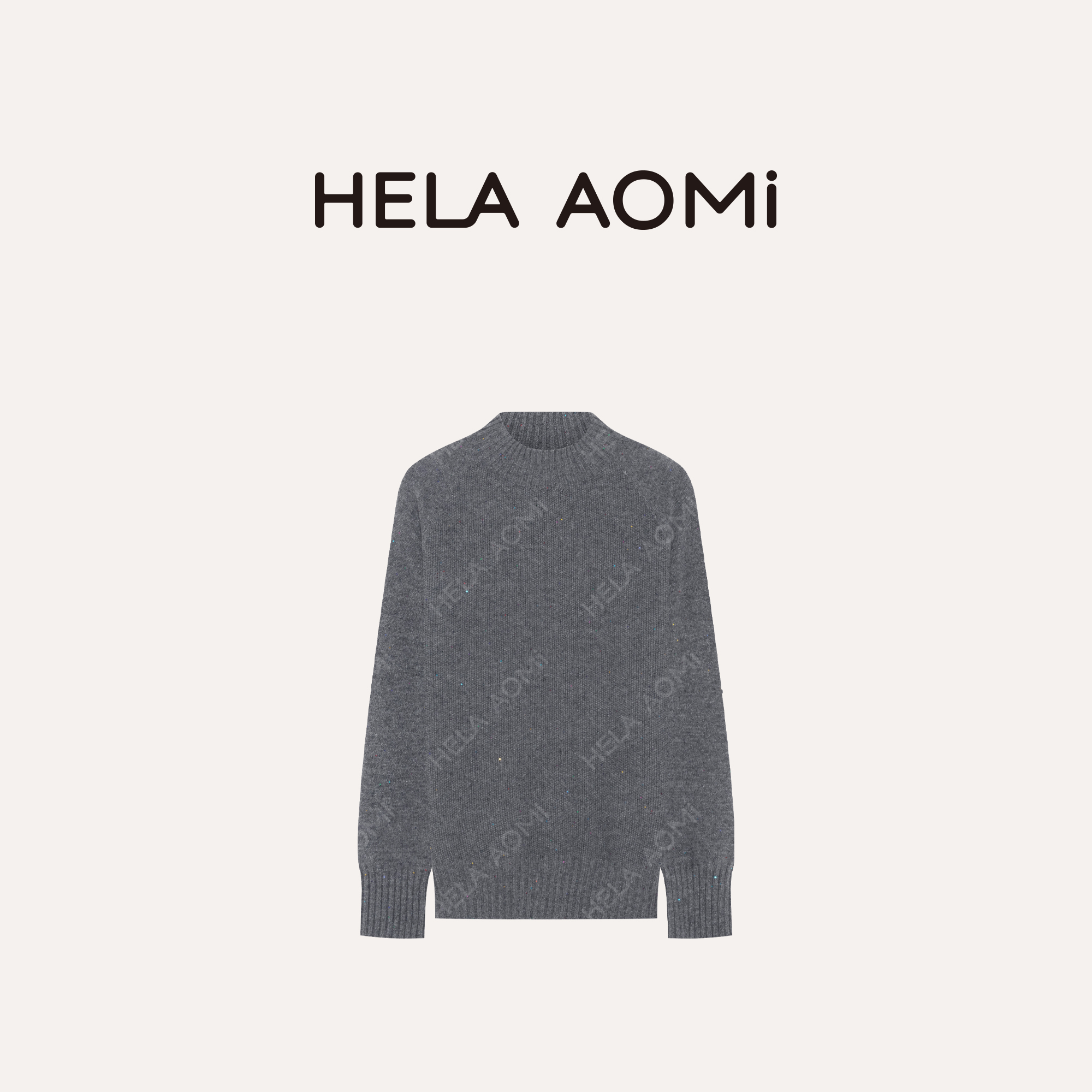 HELA AOMI“七彩打底”轻奢时尚圆领亮丝长袖针织衫CY3DX33167