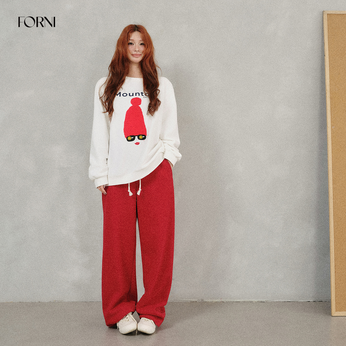 FORNI 小红帽 强捻精梳新疆棉小红帽绣花卫衣