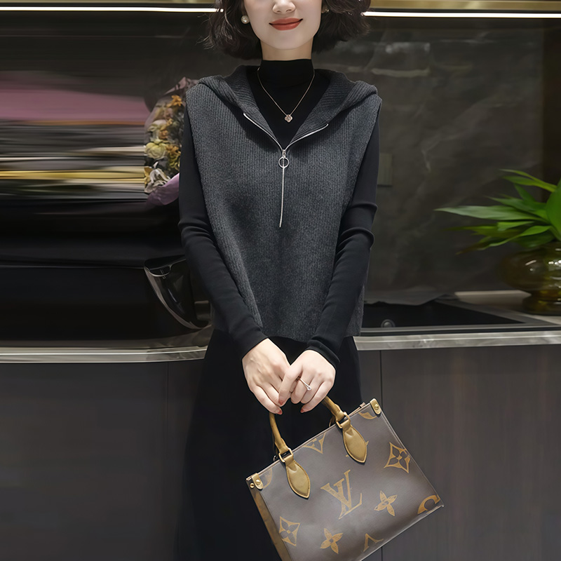 秋季新款时尚套装女休闲百搭宽松日常外穿半高领修身打底衫套装