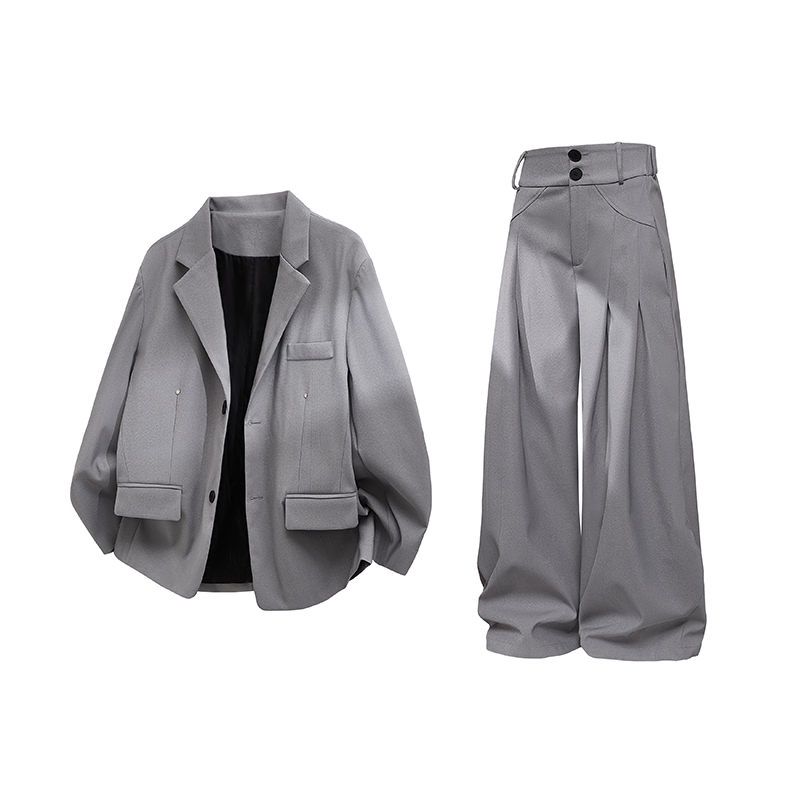 VALVOELITE韩版休闲时尚西装套装外套高级感痞帅宽松韩版西服外套