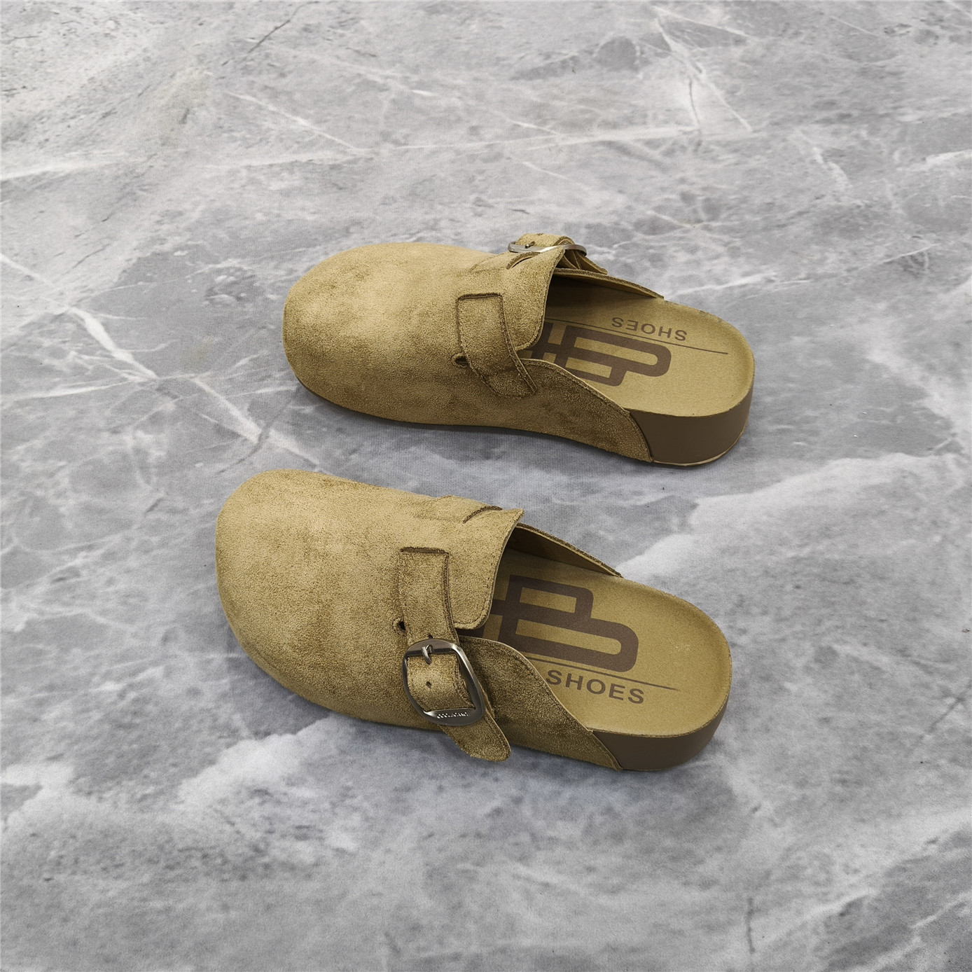 外穿厚底增高勃肯鞋半拖女2025新款秋季休闲一脚蹬懒人鞋包头拖鞋