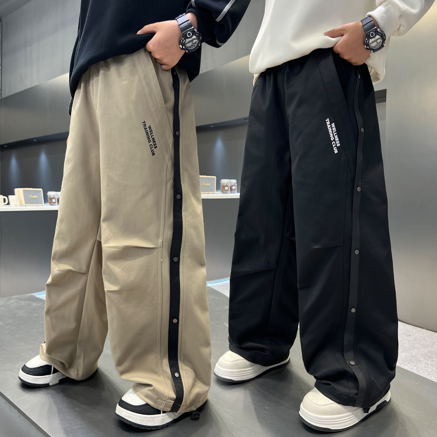 男童裤子2025新款中大童秋季工装裤炸街春秋款儿童秋装直筒休闲裤