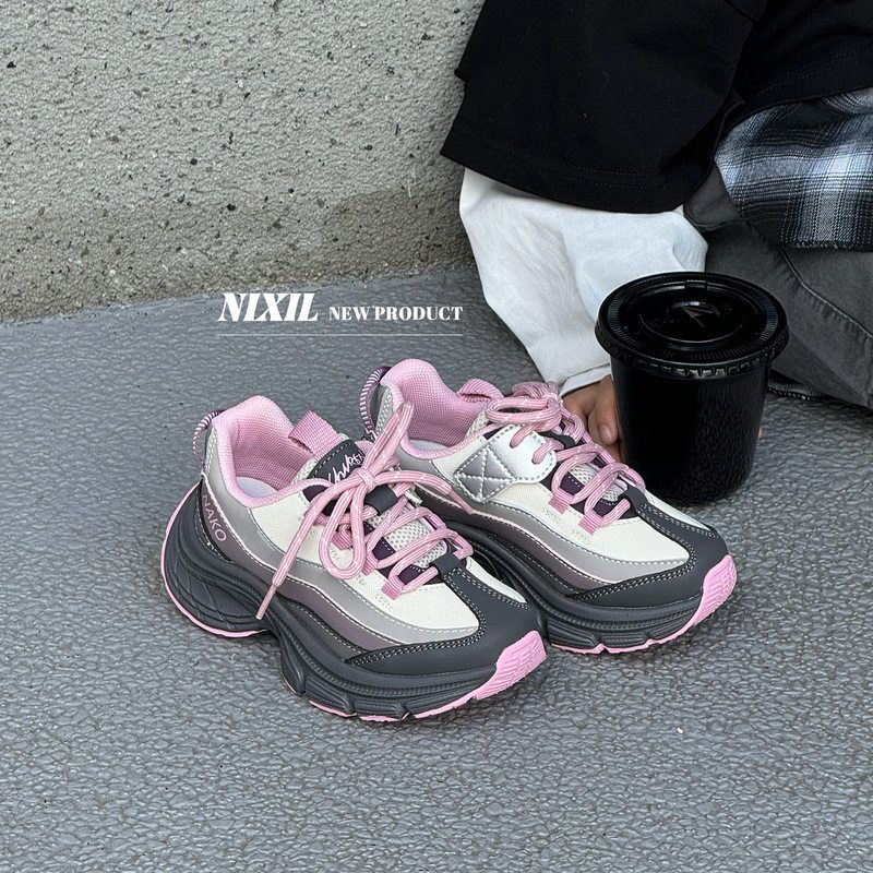 童鞋2025年秋季新款儿童运动鞋j时尚休闲鞋轻便厚底男女童老爹鞋