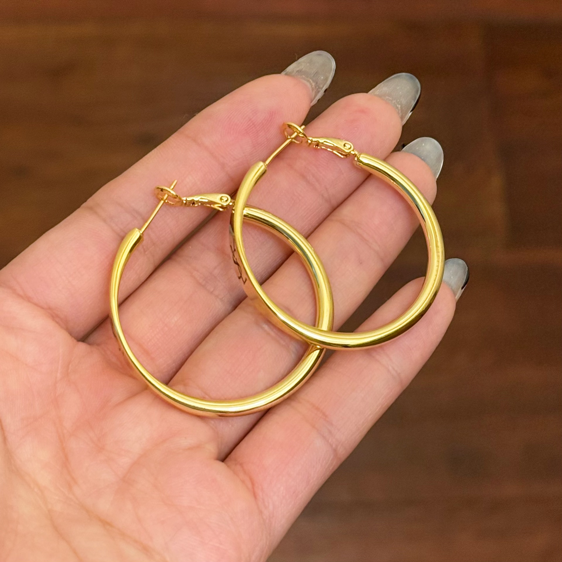 铜合金耳饰 E0050 时尚气质百搭个性潮流耳圈