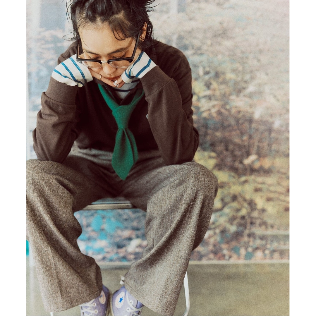 【MonTendre】秋季新款 J 联名款中高腰百搭休闲裤宽松垂感直筒裤女