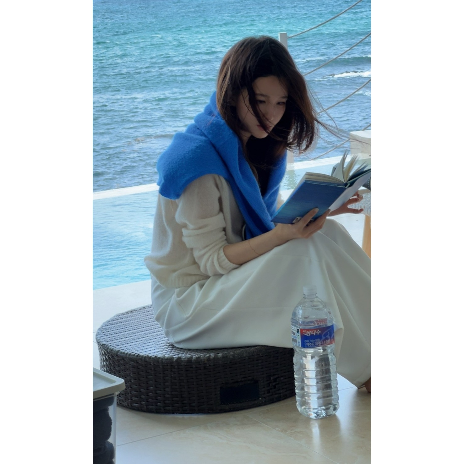 Z.blues【暖绒时光】羊绒桑蚕丝混纺V领花纱多色针织衫YZALM41HH