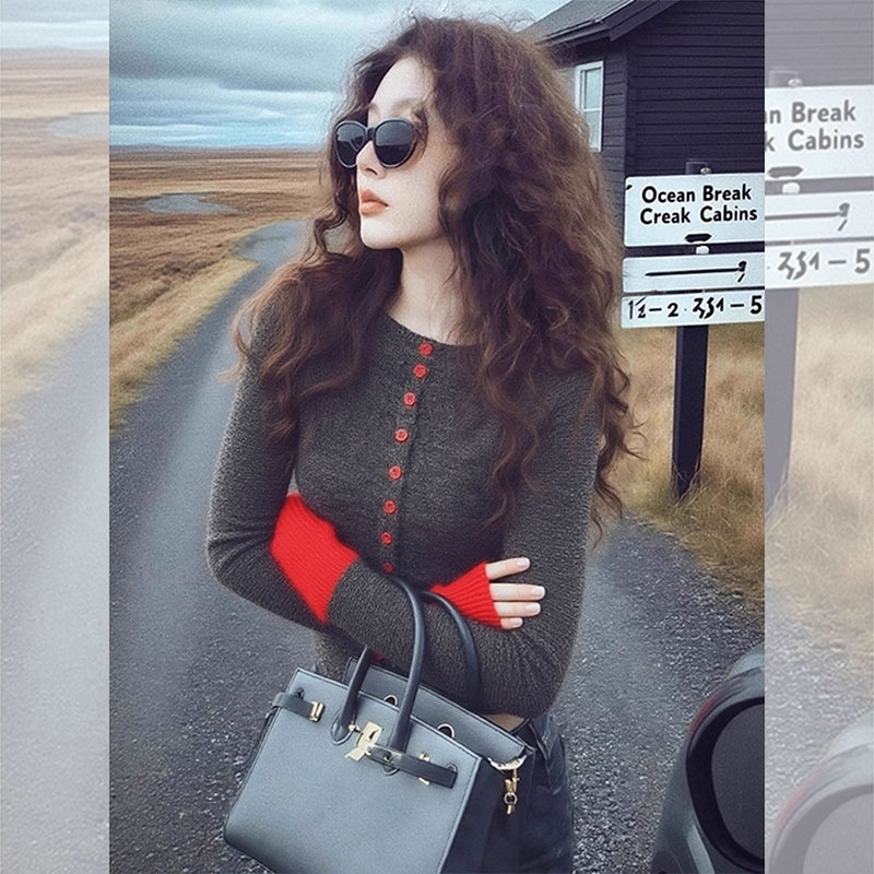 秋冬新款针织开衫毛衣女时尚百搭气质轻熟风女装独特别致漂亮小衫