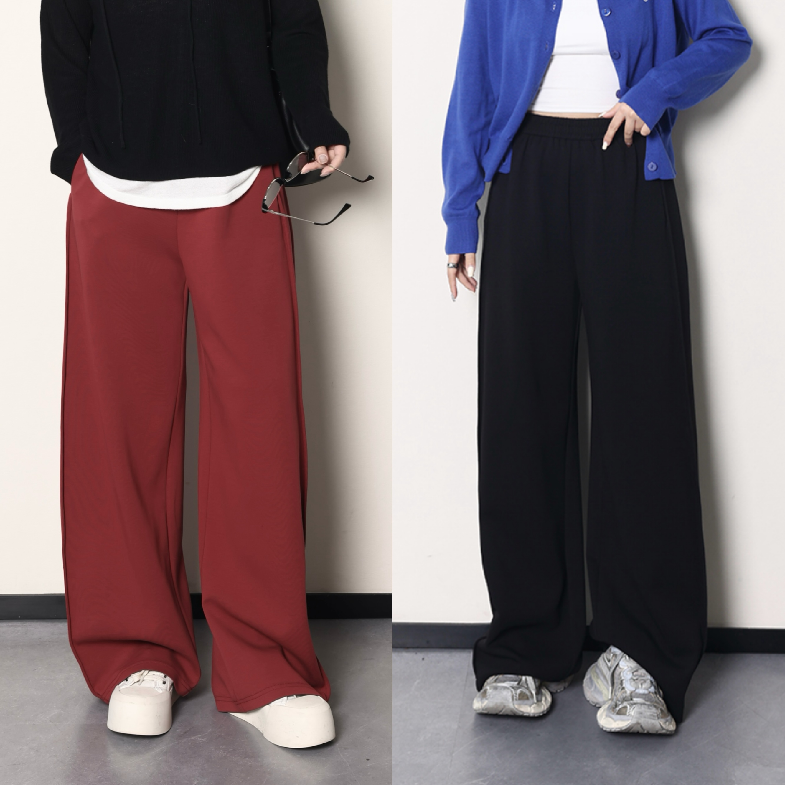 裂渡宣宣【宅宅裤】微胖大码女秋百搭显瘦立裁分割果冻裤ZY405J22