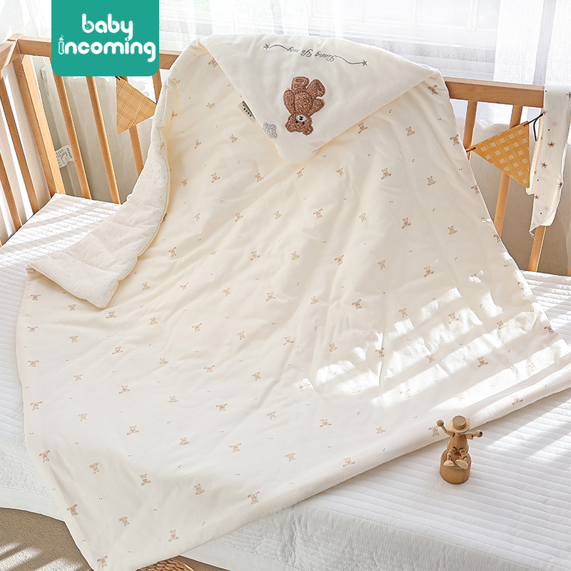 新生儿秋冬款产房抱被 450g A类空调房襁褓被子