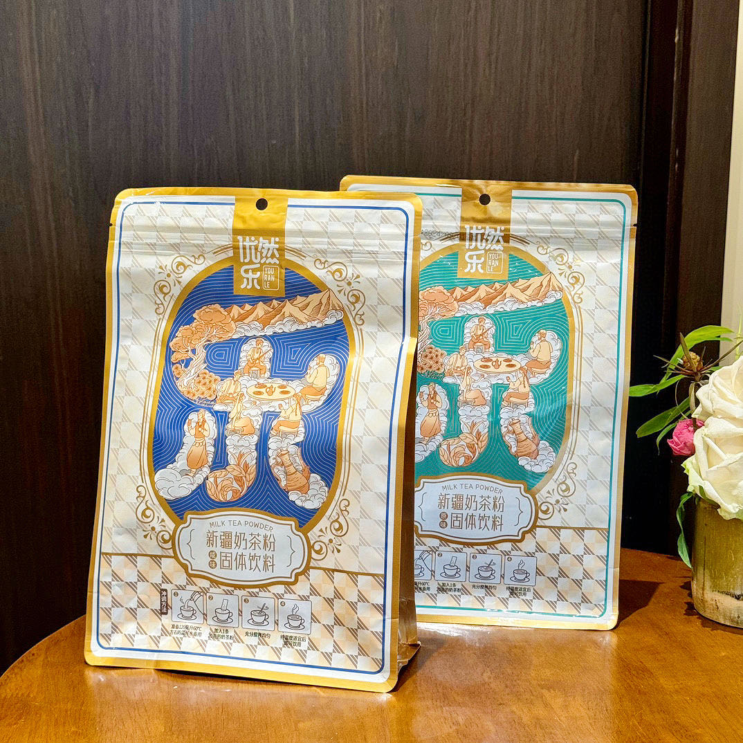 新疆优然乐传统奶茶粉原味咸味独立包装早餐奶茶300g*2袋