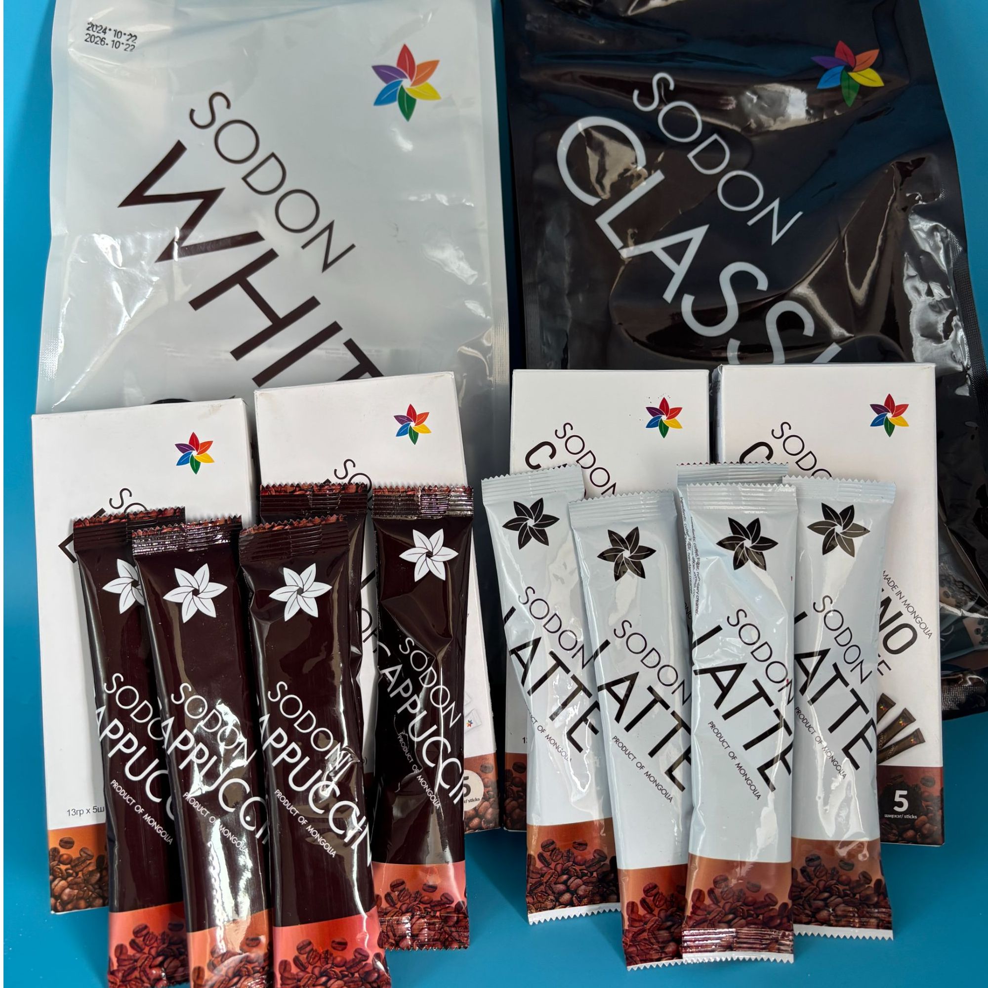 OTHE蒙古国进口苏敦三合一速溶咖啡650克提神公办袋装卡布奇诺