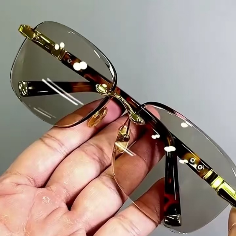 冰糖色东海水晶老花镜养眼耐刮耐磨时尚护目无边框抗疲劳清凉眼镜