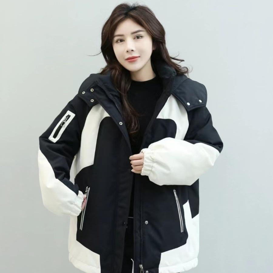 2025年新款女冬短款韩版宽松工装棉衣冲锋衣棉服加厚时尚外套