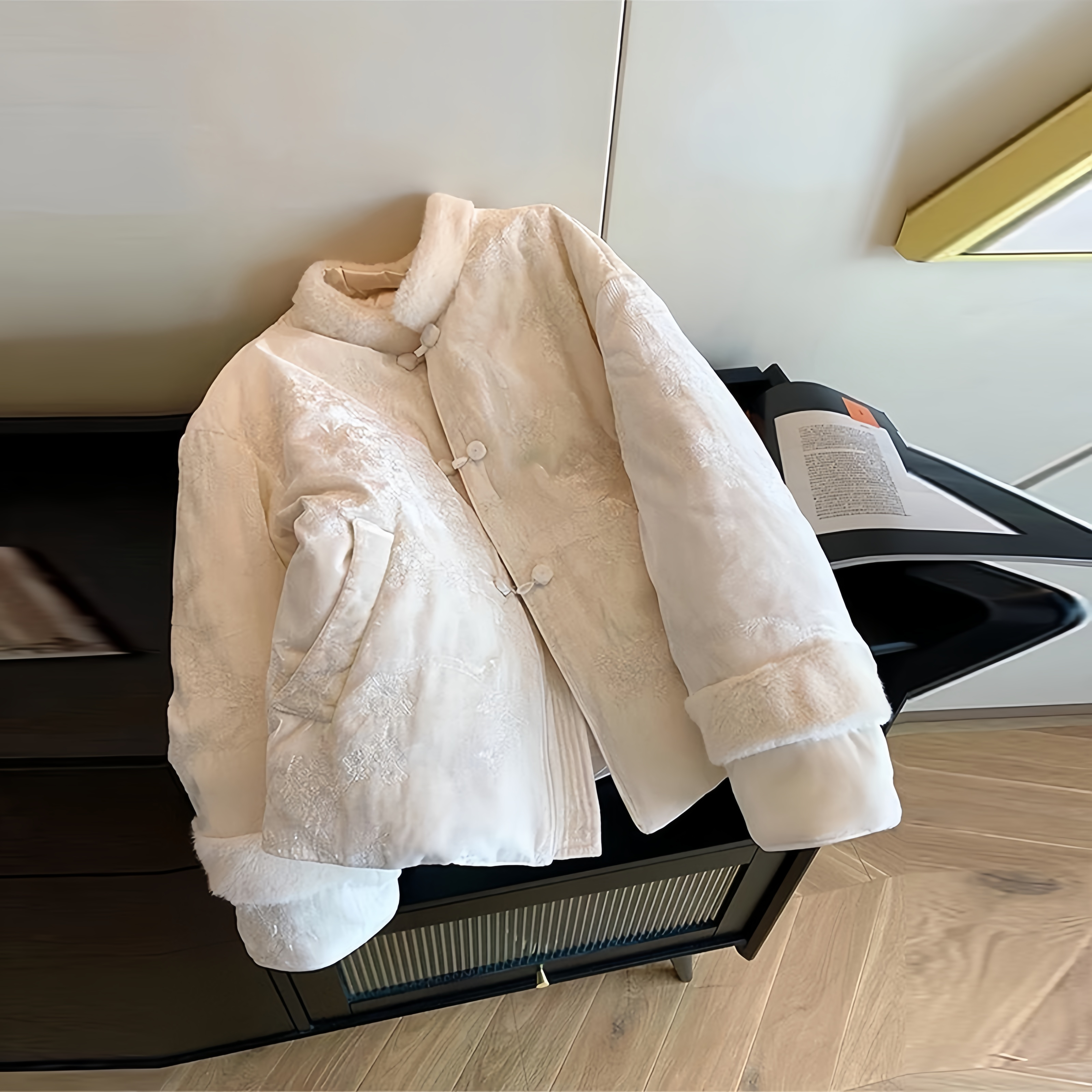 新中式立领轻奢风棉服女秋冬季复古气质国风保暖清冷禅意气质外套