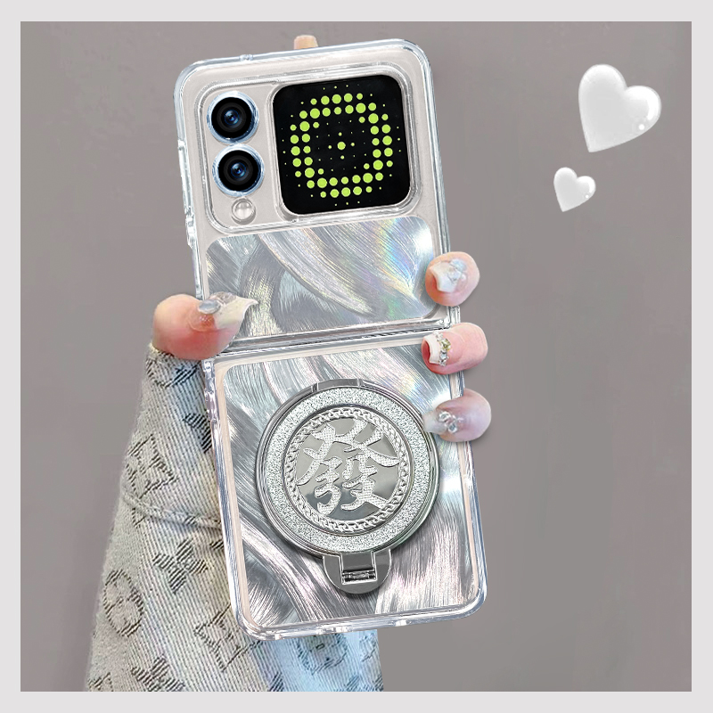 适用华为novaflip新款發大财折叠羽纱壳全包简约ins保护套