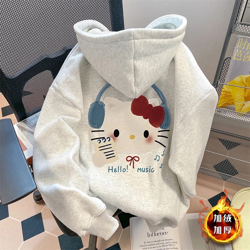 儿童连帽卫衣2025新款女童秋冬加绒休闲中大童百搭洋气时髦上衣